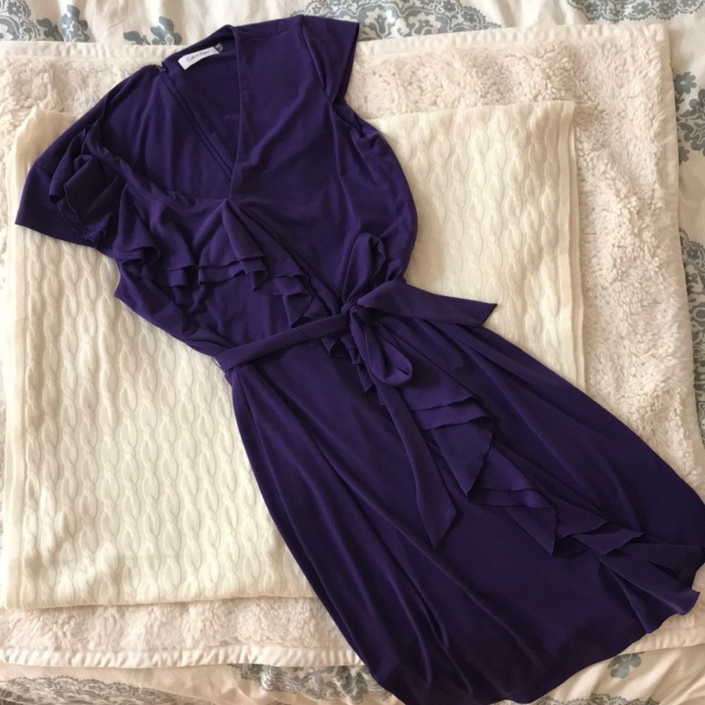 Calvin Klein purple dress